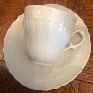Richard Ginori vecchio bianco demitasse cup and saucer